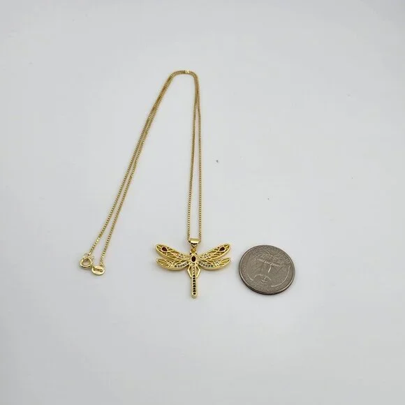 Last One Brand New Multi Colored DragonFly Necklace - Picture 7 of 12